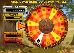 Mega Moolah jackpot wheel