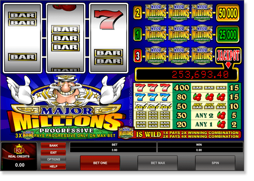 Play Major Millions 3 Reel Slot