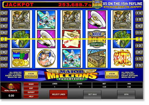 Major Millions 5 Reel Slot