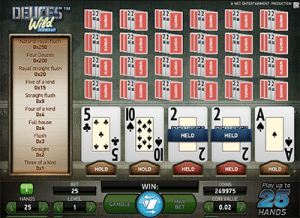 Multi-Hand video poker