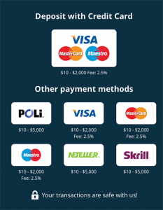 Thrills deposit options