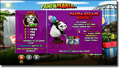 Pandamania Real Money Slots at Thrills