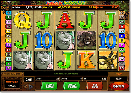 Mega Moolah progressive jackpot AUD prizes