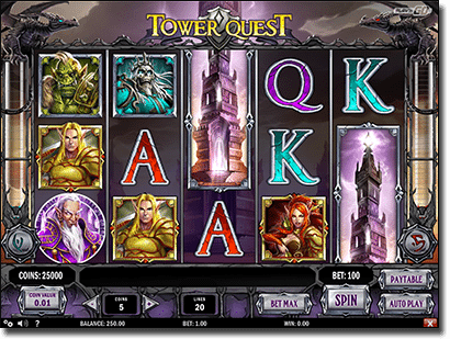 Play Tower Quest video slots