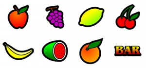 Classic fruit slot symbols