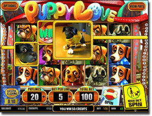 Puppylove animal-themed pokies