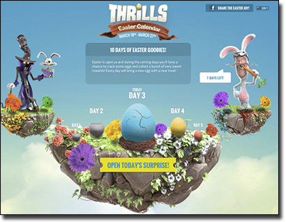 Thrills Casino 2016 Easter bonuses and rewards