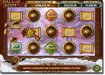 Hall of Gods progressive jackpot pokie