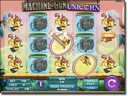 Machine Gun Unicorn pokies by Genesis Gaming