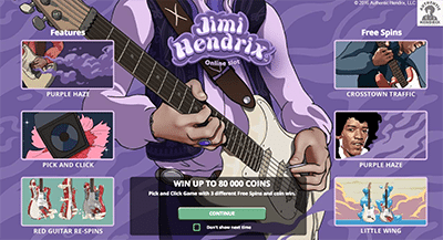 Jimi Hendrix online slot features