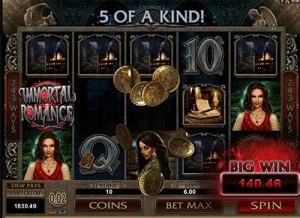 Immortal Romance pokies screenshot