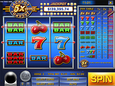Jackpot 5X Wins by Rival