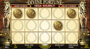 Divine Fortune progressive jackpot